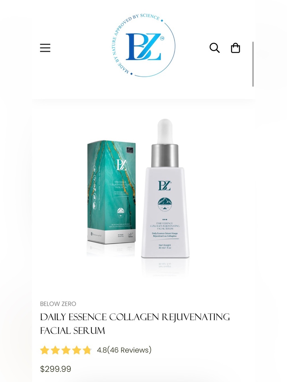 Daily Essence Collagen Rejuvenating Facial Serum Below Zero - Picture 4 of 4